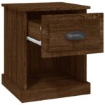 Tables de chevet 2pcs chêne marron 39x39x47,5cm bois ingénierie – Image 5