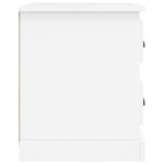 Table de chevet blanc 39x39x47,5 cm bois d’ingénierie – Image 6