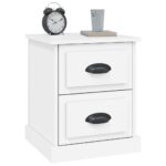 Tables de chevet 2 pcs blanc 39x39x47,5 cm bois d'ingénierie – Image 3