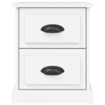 Tables de chevet 2 pcs blanc 39x39x47,5 cm bois d'ingénierie – Image 6