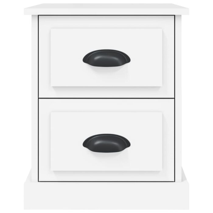 Tables de chevet 2 pcs blanc 39x39x47,5 cm bois d'ingénierie – Image 6