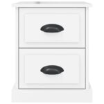 Tables de chevet 2 pcs blanc brillant 39x39x47,5 cm – Image 6