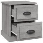 Tables de chevet 2 pcs sonoma gris 39x39x47,5cm bois ingénierie – Image 5