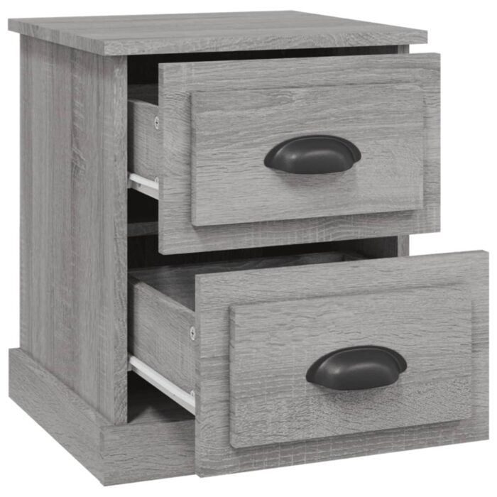 Tables de chevet 2 pcs sonoma gris 39x39x47,5cm bois ingénierie – Image 5