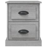 Tables de chevet 2 pcs sonoma gris 39x39x47,5cm bois ingénierie – Image 6