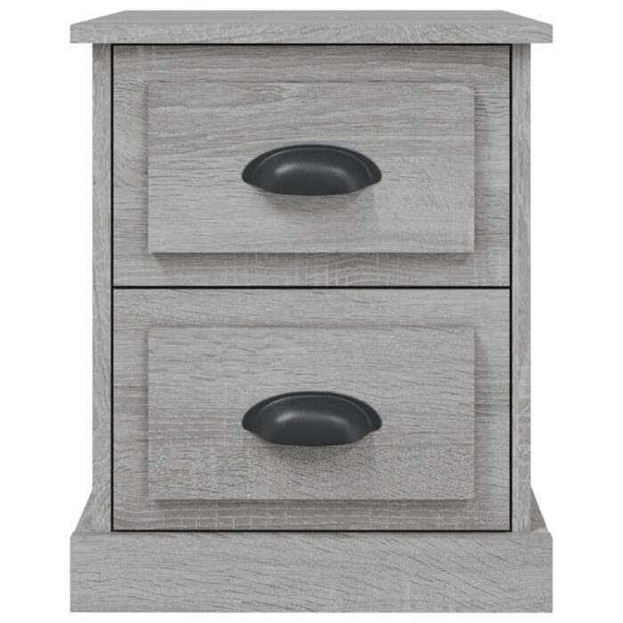 Tables de chevet 2 pcs sonoma gris 39x39x47,5cm bois ingénierie – Image 6