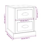 Tables de chevet 2 pcs sonoma gris 39x39x47,5cm bois ingénierie – Image 9