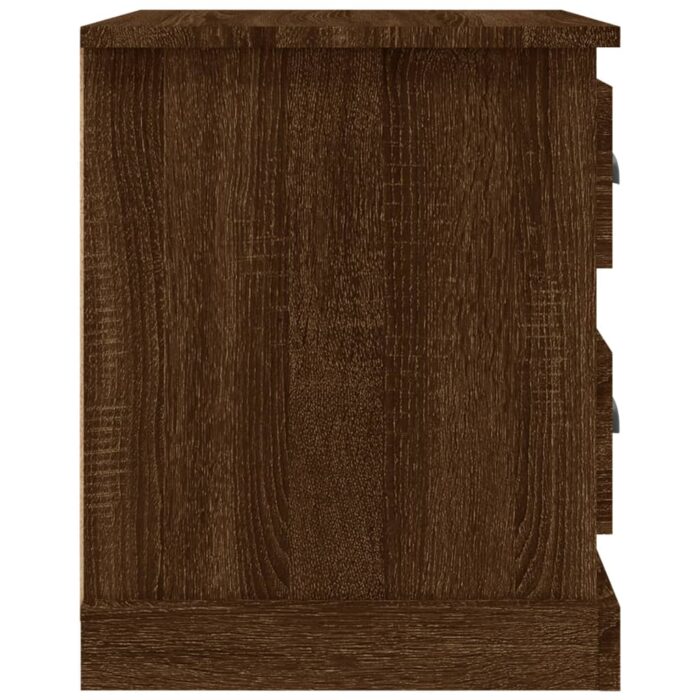 Table de chevet chêne marron 39x39x47,5 cm bois d'ingénierie – Image 6