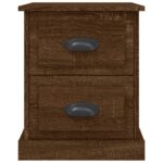 Tables de chevet 2pcs chêne marron 39x39x47,5cm bois ingénierie – Image 6