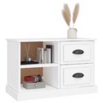 Meuble TV blanc 73x35,5x47,5 cm bois d'ingénierie – Image 2