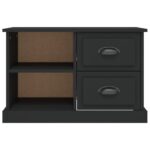 Meuble TV noir 73x35,5x47,5 cm bois d'ingénierie – Image 4