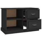 Meuble TV noir 73x35,5x47,5 cm bois d'ingénierie – Image 5
