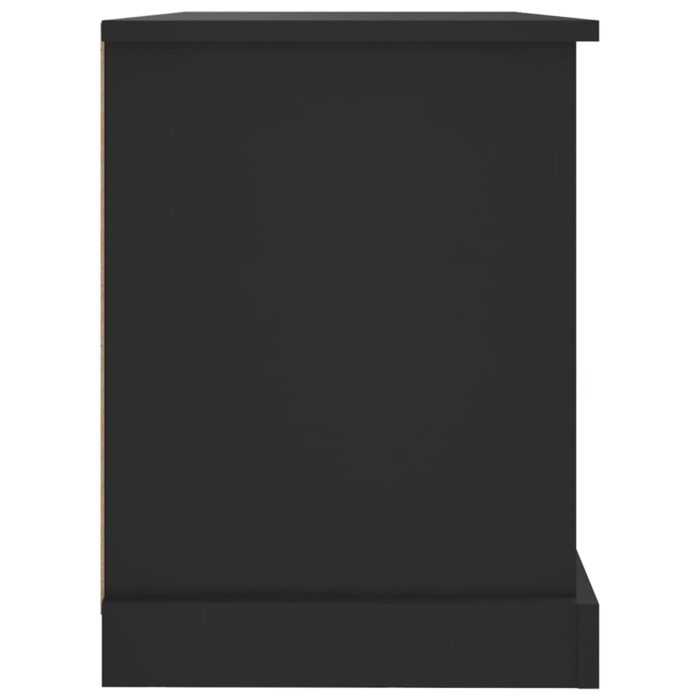 Meuble TV noir 73x35,5x47,5 cm bois d'ingénierie – Image 6