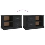Meuble TV noir 73x35,5x47,5 cm bois d'ingénierie – Image 7