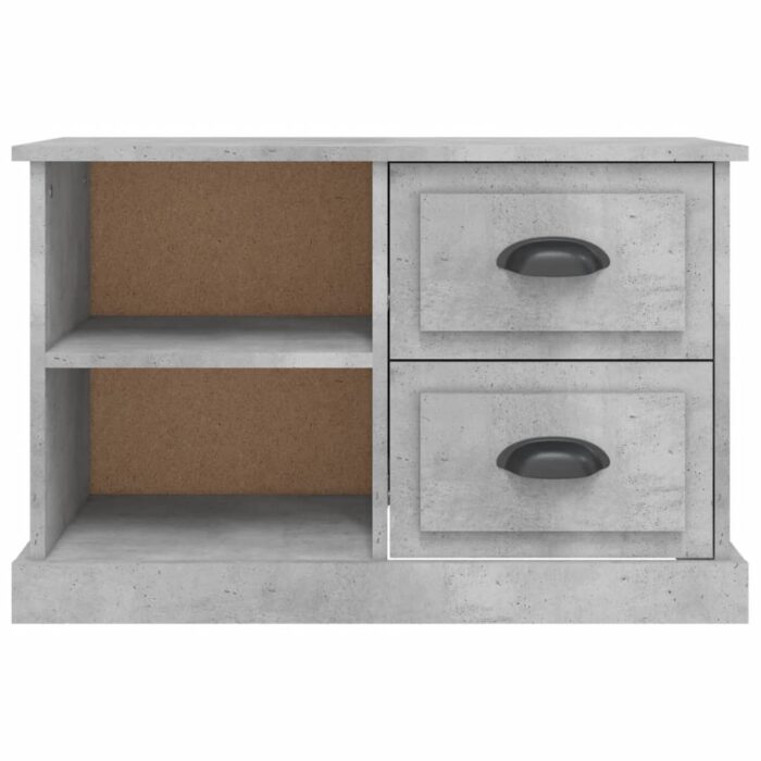 Meuble TV gris béton 73x35,5x47,5 cm bois d'ingénierie – Image 4