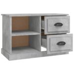 Meuble TV gris béton 73x35,5x47,5 cm bois d'ingénierie – Image 5