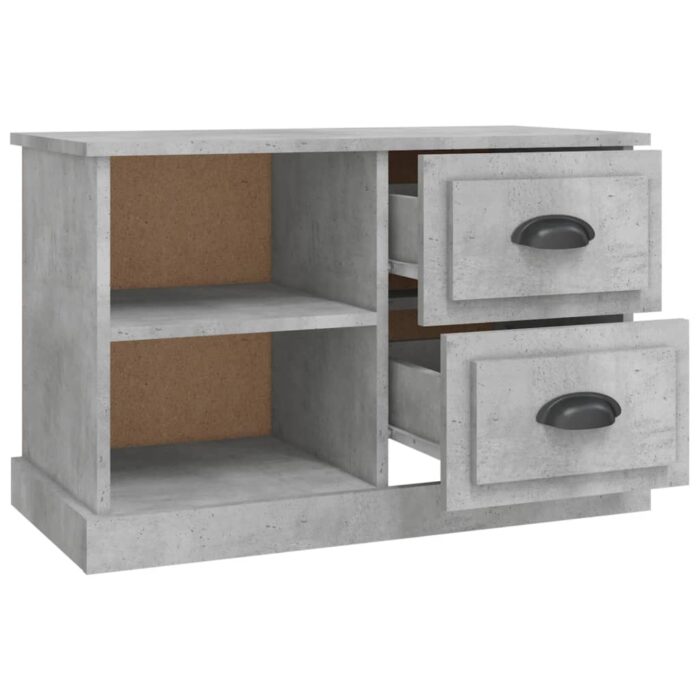 Meuble TV gris béton 73x35,5x47,5 cm bois d'ingénierie – Image 5