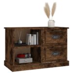 Meuble TV chêne fumé 73x35,5x47,5 cm bois d'ingénierie – Image 2