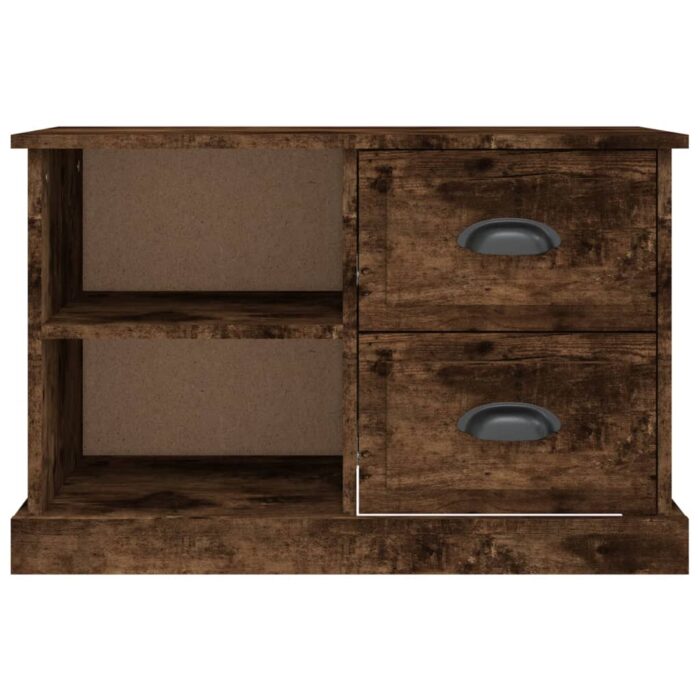 Meuble TV chêne fumé 73x35,5x47,5 cm bois d'ingénierie – Image 4