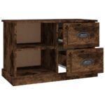 Meuble TV chêne fumé 73x35,5x47,5 cm bois d'ingénierie – Image 5