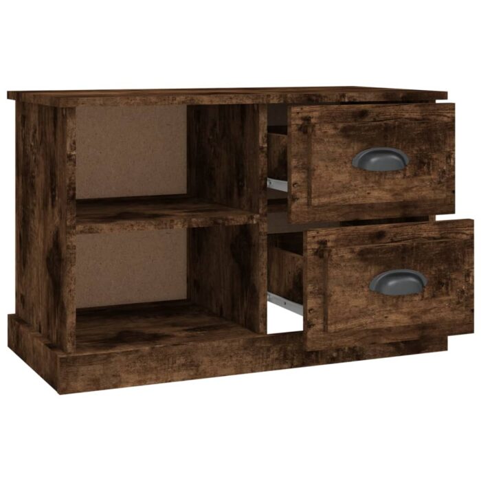 Meuble TV chêne fumé 73x35,5x47,5 cm bois d'ingénierie – Image 5