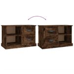 Meuble TV chêne fumé 73x35,5x47,5 cm bois d'ingénierie – Image 7