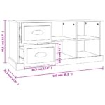 Meuble TV blanc 102x35,5x47,5 cm bois d'ingénierie – Image 9