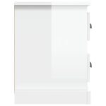 Meuble TV blanc brillant 102x35,5x47,5 cm bois d'ingénierie – Image 6