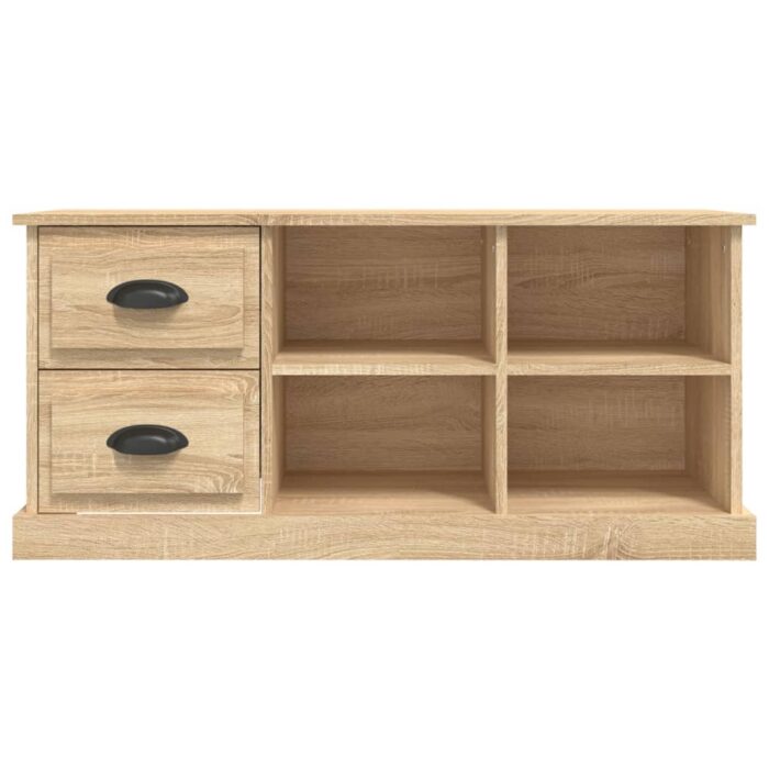 Meuble TV chêne sonoma 102x35,5x47,5 cm bois d'ingénierie – Image 4