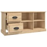 Meuble TV chêne sonoma 102x35,5x47,5 cm bois d'ingénierie – Image 5