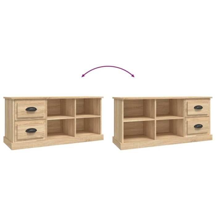 Meuble TV chêne sonoma 102x35,5x47,5 cm bois d'ingénierie – Image 7