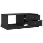 Table basse Noir 90x50x35 cm Bois d'ingénierie – Image 5