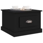 Table basse Noir 50x50x35 cm Bois d'ingénierie – Image 2