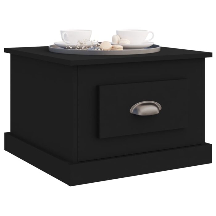Table basse Noir 50x50x35 cm Bois d'ingénierie – Image 2