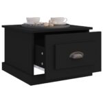 Table basse Noir 50x50x35 cm Bois d'ingénierie – Image 3