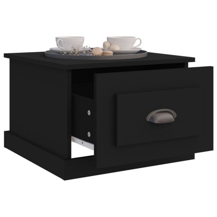 Table basse Noir 50x50x35 cm Bois d'ingénierie – Image 3