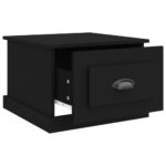 Table basse Noir 50x50x35 cm Bois d'ingénierie – Image 5