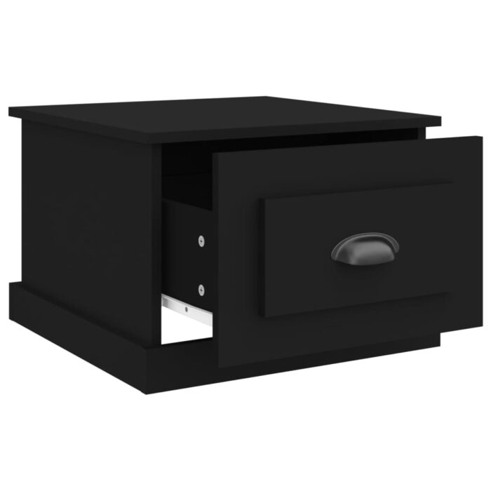 Table basse Noir 50x50x35 cm Bois d'ingénierie – Image 5