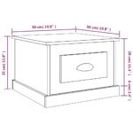 Table basse Noir 50x50x35 cm Bois d'ingénierie – Image 8
