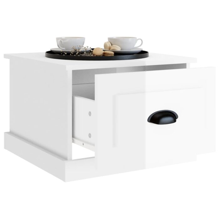 VXL8720845791407_g_en_hd_3.jpg Table basse blanc brillant 50x50x35 cm bois d'ingénierie – Image 3