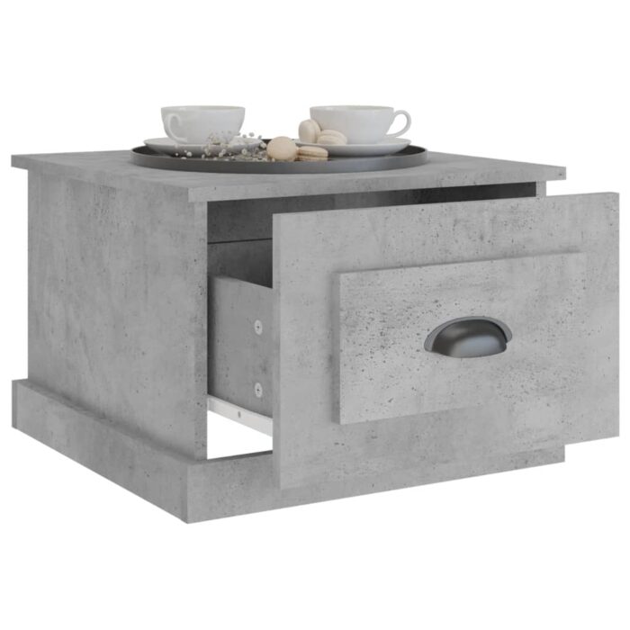 Table basse gris béton 50x50x35 cm bois d'ingénierie – Image 3