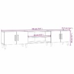 Meuble TV blanc 180x31,5x40 cm bois d'ingénierie – Image 8