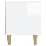 Meuble TV blanc brillant 180x31,5x40 cm bois d'ingénierie – Image 6
