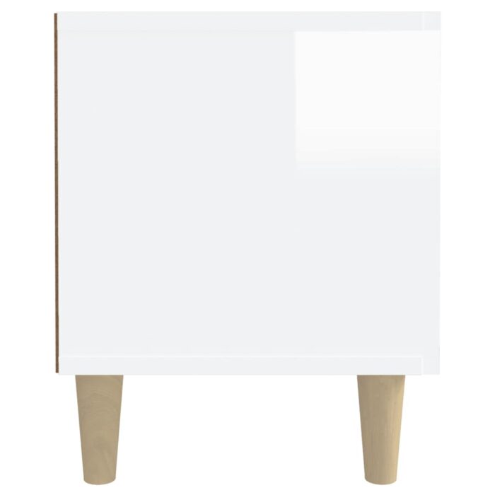 Meuble TV blanc brillant 180x31,5x40 cm bois d'ingénierie – Image 6