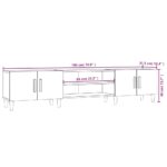 Meuble TV blanc brillant 180x31,5x40 cm bois d'ingénierie – Image 8