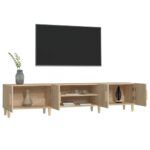 Meubles TV chêne sonoma 180x31,5x40 cm bois d'ingénierie – Image 3