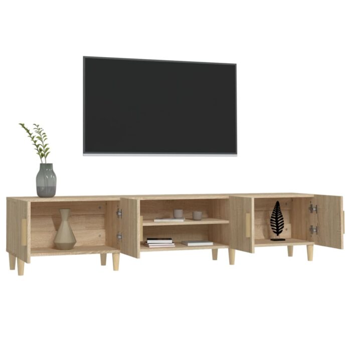 Meubles TV chêne sonoma 180x31,5x40 cm bois d'ingénierie – Image 3
