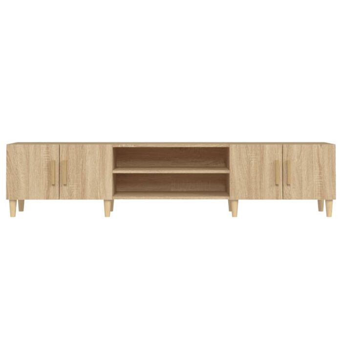 Meubles TV chêne sonoma 180x31,5x40 cm bois d'ingénierie – Image 4