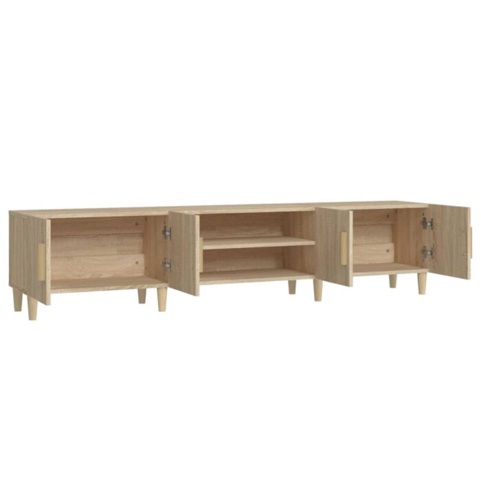 Meubles TV chêne sonoma 180x31,5x40 cm bois d'ingénierie – Image 5