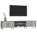 Meuble TV sonoma gris 180x31,5x40 cm bois d'ingénierie – Image 2